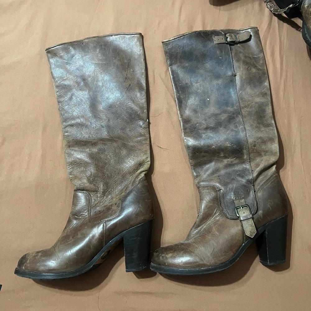 Ariat Brown Leather Heeled Boots